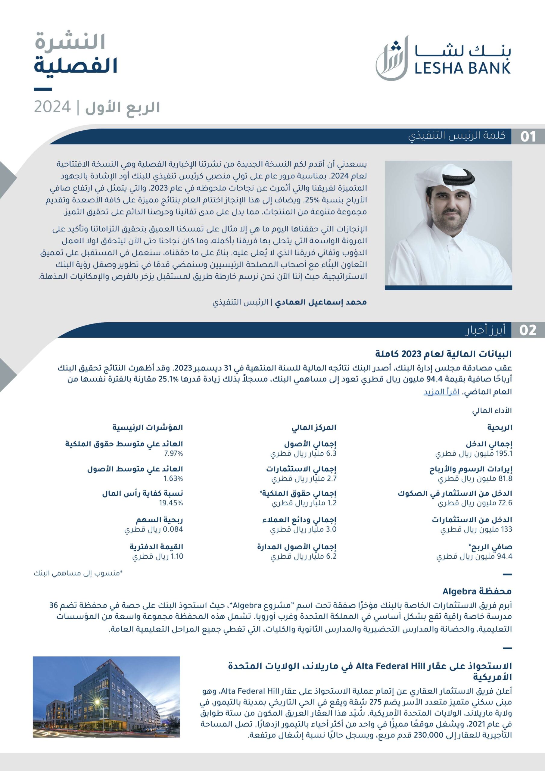 Q1 – 2024 النشرة